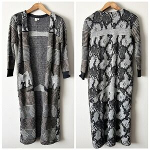 URBAN RENEWAL‎ Maxi Cardigan Sweater Duster Made from Vintage Fabric Size Medium